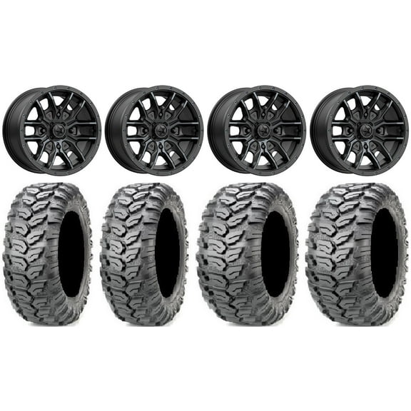 MSA Fang 14" Wheels Black 26" Ceros Tires Polaris RZR XP 1000 / PRO XP / Ranger XP 900/1000