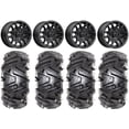 thumbnail image 1 of MSA Fang 14" Wheels Black 27" Moto MTC Tires Sportsman RZR Ranger, 1 of 4