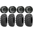 thumbnail image 1 of MSA Fang 14" Wheels Black 28" Bear Claw EVO Tires Honda Pioneer, 1 of 4