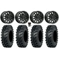 thumbnail image 1 of MSA Fang 14" Wheels Black 28" MT911 Tires Sportsman RZR Ranger, 1 of 4