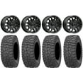 thumbnail image 1 of MSA Fang 14" Wheels Black 28" Rock-A-Billy Tires Honda Rincon Yamaha Rhino Kawasaki Brute Force Suzuki KingQuad, 1 of 4