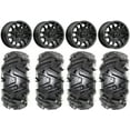 thumbnail image 1 of MSA Fang 14" Wheels Black 30" Moto MTC Tires Kawasaki Mule Pro FXT, 1 of 4