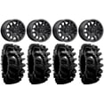 thumbnail image 1 of MSA Fang 14" Wheels Black 32" BogMax Tires Kawasaki Teryx Mule, 1 of 4