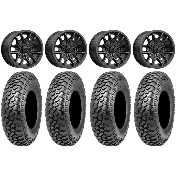 MSA Fang 15" Wheels Black 32" RAZR XT Tires Sportsman RZR Ranger