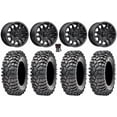 thumbnail image 1 of MSA Fang 15" Wheels Black (+38mm) 32" Roxxzilla 396 Tires Kawasaki Mule Pro FXT, 1 of 4