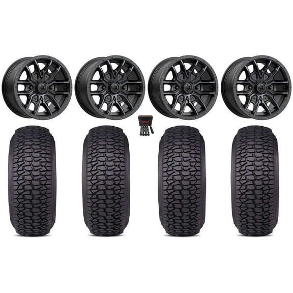 MSA Fang 15" Wheels Black 33" Regulator 2 Tires Sportsman RZR Ranger