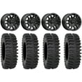 thumbnail image 1 of MSA Fang 15" Wheels Black 35" XT400 Tires Sportsman RZR Ranger, 1 of 4