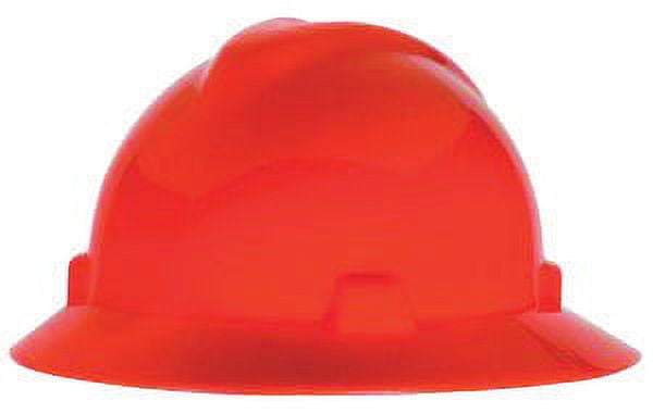 MSA Hi-Viz Orange V-Gard Class E, G Type I Polyethylene Non-Slotted Hard Hat With Fas-Trac Suspension