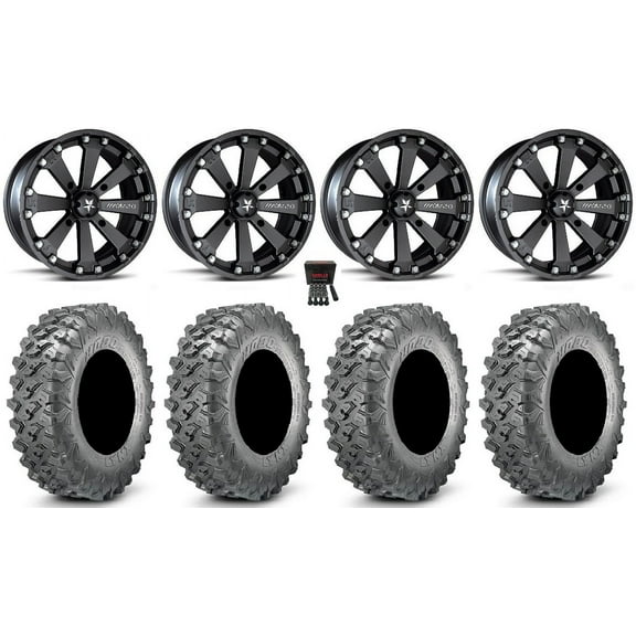 MSA Kore 14" Wheels Black 30" Lynx SXS Tires Kawasaki Mule Pro FXT