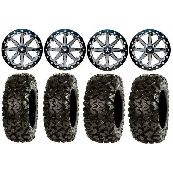 MSA Lok 14" ATV Wheels 27" Rip Saw Tires Sportsman RZR Ranger