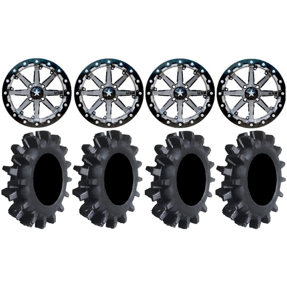 MSA Lok 14" ATV Wheels 30" Interforce II Tires Can-Am Commander Maverick Renegade Outlander Defender