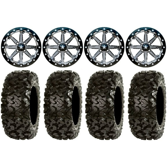 MSA Lok 14" ATV Wheels 30" Rip Saw Tires Sportsman RZR Ranger