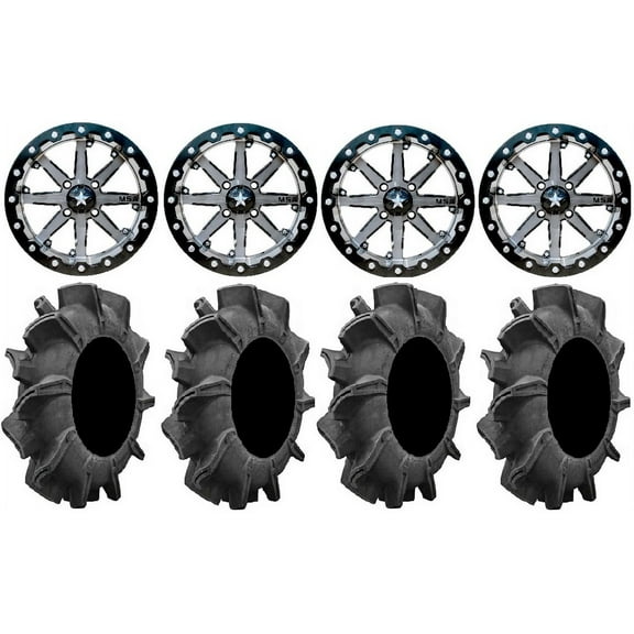 MSA Lok 14" ATV Wheels 32" Assassinator Tires Sportsman RZR Ranger