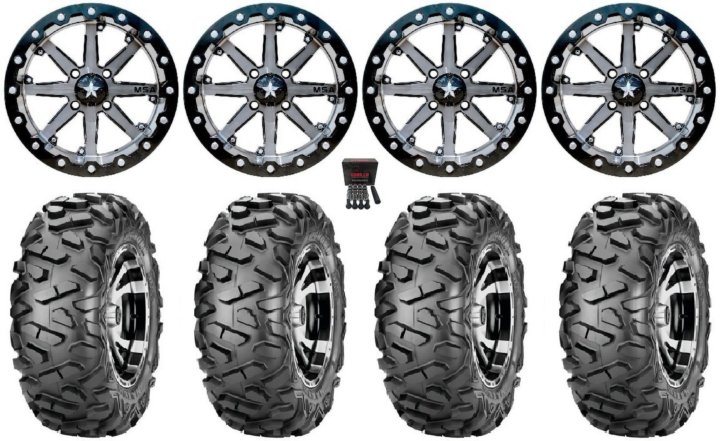 MSA Lok 14" UTV Wheels 28" BigHorn Tires Yamaha Viking Wolverine