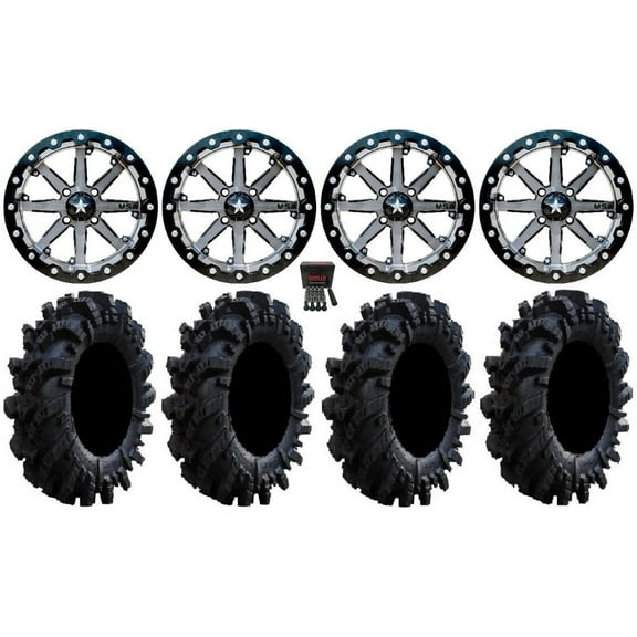 MSA Lok 15" ATV Wheels 34" Intimidator Tires Sportsman RZR Ranger