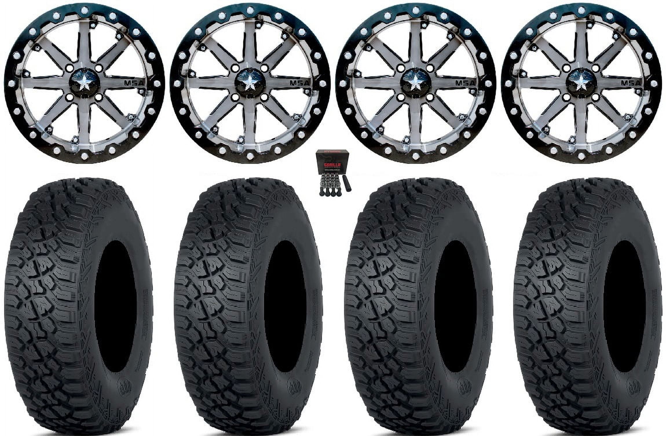 MSA Lok 15" ATV Wheels 35" Tenacity XNR Tires Sportsman RZR Ranger