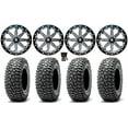 thumbnail image 1 of MSA Lok 15" Wheels Gunmetal 37" RocScraper Tires Sportsman RZR Ranger, 1 of 4