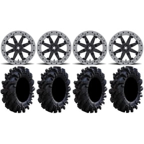 MSA Lok2 Beadlock 14" ATV Wheels 26.5" Intimidator Tires Sportsman RZR Ranger