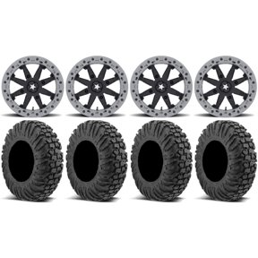 MSA Lok2 Beadlock 14" ATV Wheels 27" MotoVator Tires Sportsman RZR Ranger