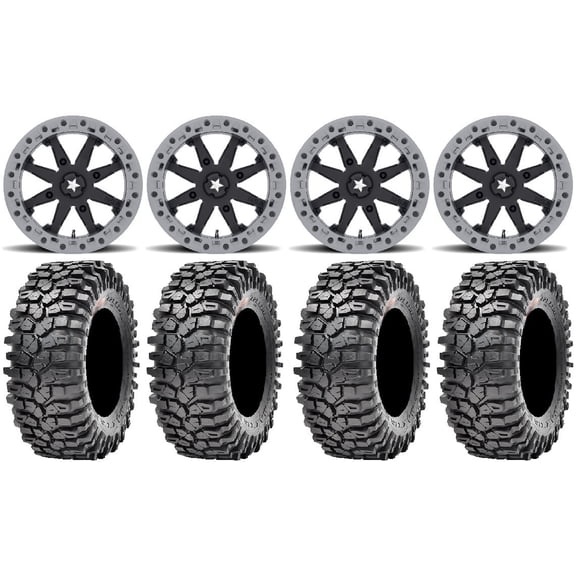 MSA Lok2 Beadlock 14" ATV Wheels 30" Roxxzilla 396 Tires Can-Am Commander Maverick Renegade Outlander Defender