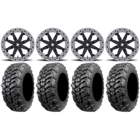 MSA Lok2 Beadlock 14" ATV Wheels 30" Sniper 920 Tires Sportsman RZR Ranger