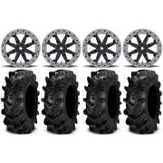 MSA Lok2 Beadlock 14" UTV Wheels 27" Cryptid Tires Kawasaki Mule Pro FXT