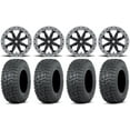 thumbnail image 1 of MSA Lok2 Beadlock 14" Wheels Black 32" Terra Hook Tires Kawasaki Teryx Mule, 1 of 4