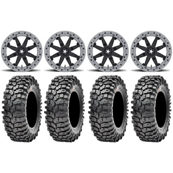 MSA Lok2 Beadlock 15" ATV Wheels 32" Roxxzilla 396 Tires Can-Am Commander Maverick Renegade Outlander Defender