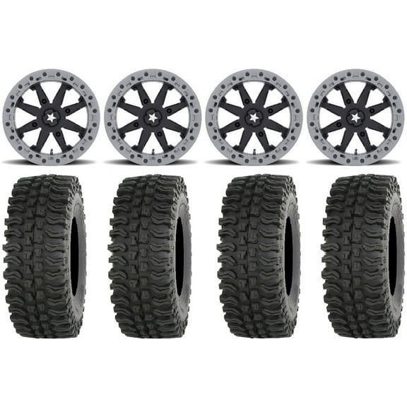 MSA Lok2 Beadlock 15" UTV Wheels 33" BDC Tires Yamaha Viking Wolverine YXZ1000R