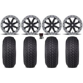 MSA Lok2 Beadlock 15" Wheels Bk 33" Regulator 2 Tires Polaris RZR XP 1000 / PRO XP / Ranger XP 900/1000