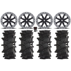 MSA Lok2 Beadlock 15" Wheels Black 33" Outlaw Max Tires Polaris RZR XP 1000 / PRO XP / Ranger XP 900/1000