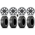 thumbnail image 1 of MSA Lok2 Beadlock 15" Wheels Black 34" Predator Tires Kawasaki Mule Pro FXT, 1 of 4
