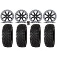 thumbnail image 1 of MSA Lok2 Beadlock 15" Wheels Black 35" Roctane STX Tires Kawasaki Teryx Mule, 1 of 4