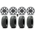 thumbnail image 1 of MSA Lok2 Beadlock 15" Wheels Black 37" RocScraper Tires Yamaha Viking Wolverine YXZ1000R, 1 of 4