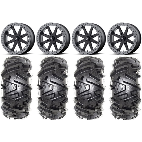 MSA Lok2 Beadlock 18" UTV Wheels 32" Moto MTC Tires Polaris RZR XP 1000 / PRO XP / Ranger XP 900/1000