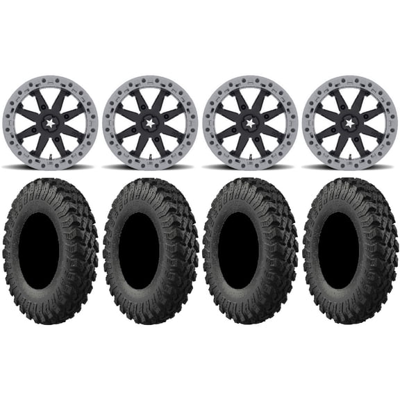 MSA Lok2 Beadlock 18" UTV Wheels 35" MotoRally Tires Polaris RZR XP 1000 / PRO XP / Ranger XP 900/1000