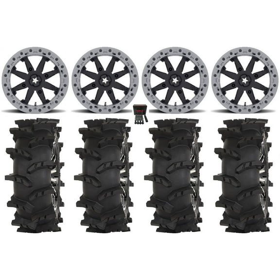 MSA Lok2 Beadlock 18" Wheels Black 33" Outlaw Max Tires Polaris RZR XP 1000 / PRO XP / Ranger XP 900/1000