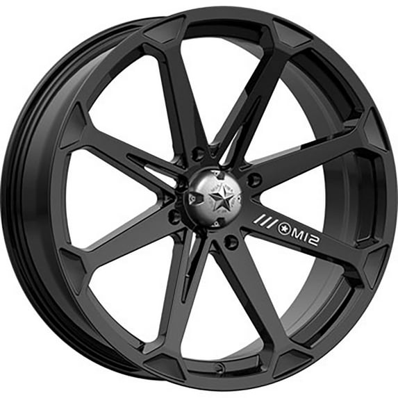 MSA M12 Diesel Wheel 14x7 4.0 + 3.0 Black 4/137 Compatible With Can-Am Maverick 1000 X rs Turbo 2016