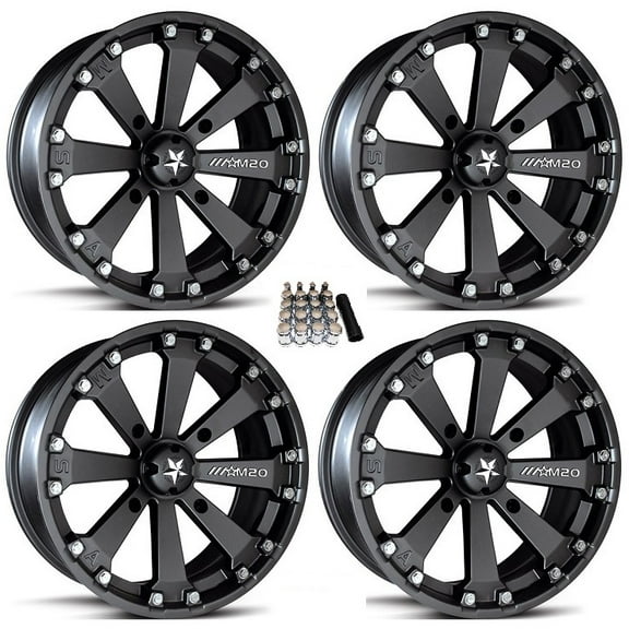 MSA M20 Kore UTV Wheels/Rims Black 14" Kawasaki Mule Pro FXT