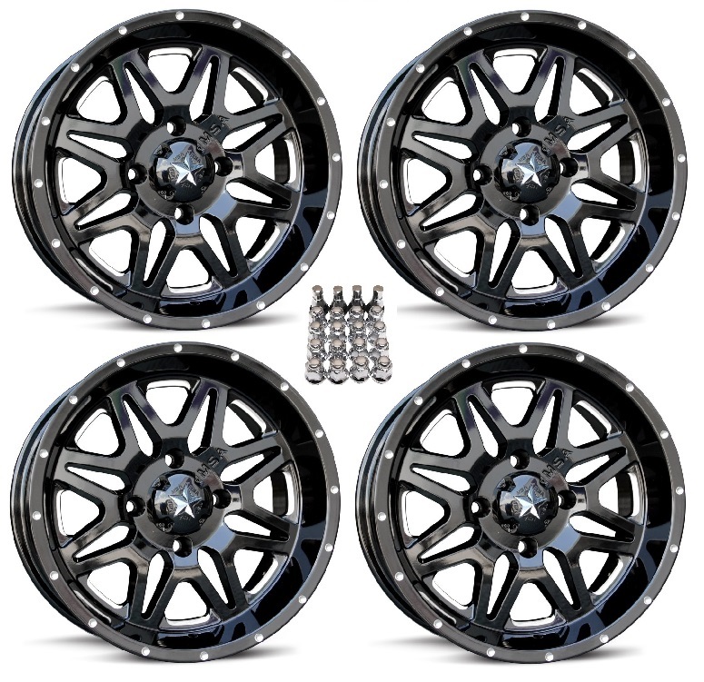 MSA M26 Vibe ATV Wheels/Rims Black Mill 16