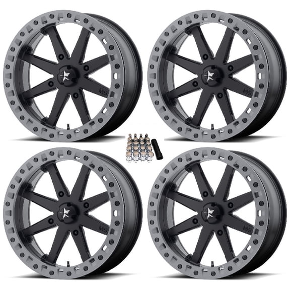 MSA M31 Lok2 UTV Wheels/Rims Black 18" Polaris RZR 1000 XP / Ranger XP 900/1000