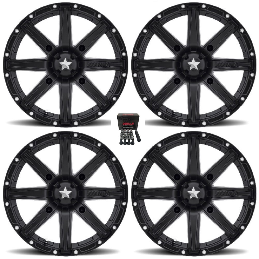 MSA M33 Clutch 14x10 Wide Wheels Black Can-Am Maverick X3 / Honda ...