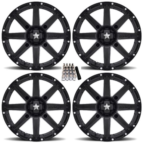 MSA M33 Clutch UTV Wheels/Rims Black 14" Kawasaki Mule Pro FXT