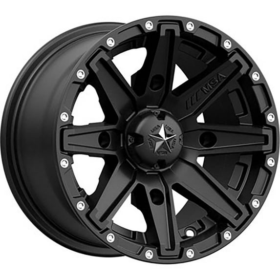 MSA M33 Clutch Wheel 14x7 4.0 + 3.0 Satin Black 4/137 Compatible With Can-Am Defender HD10 XT 6x6 2021