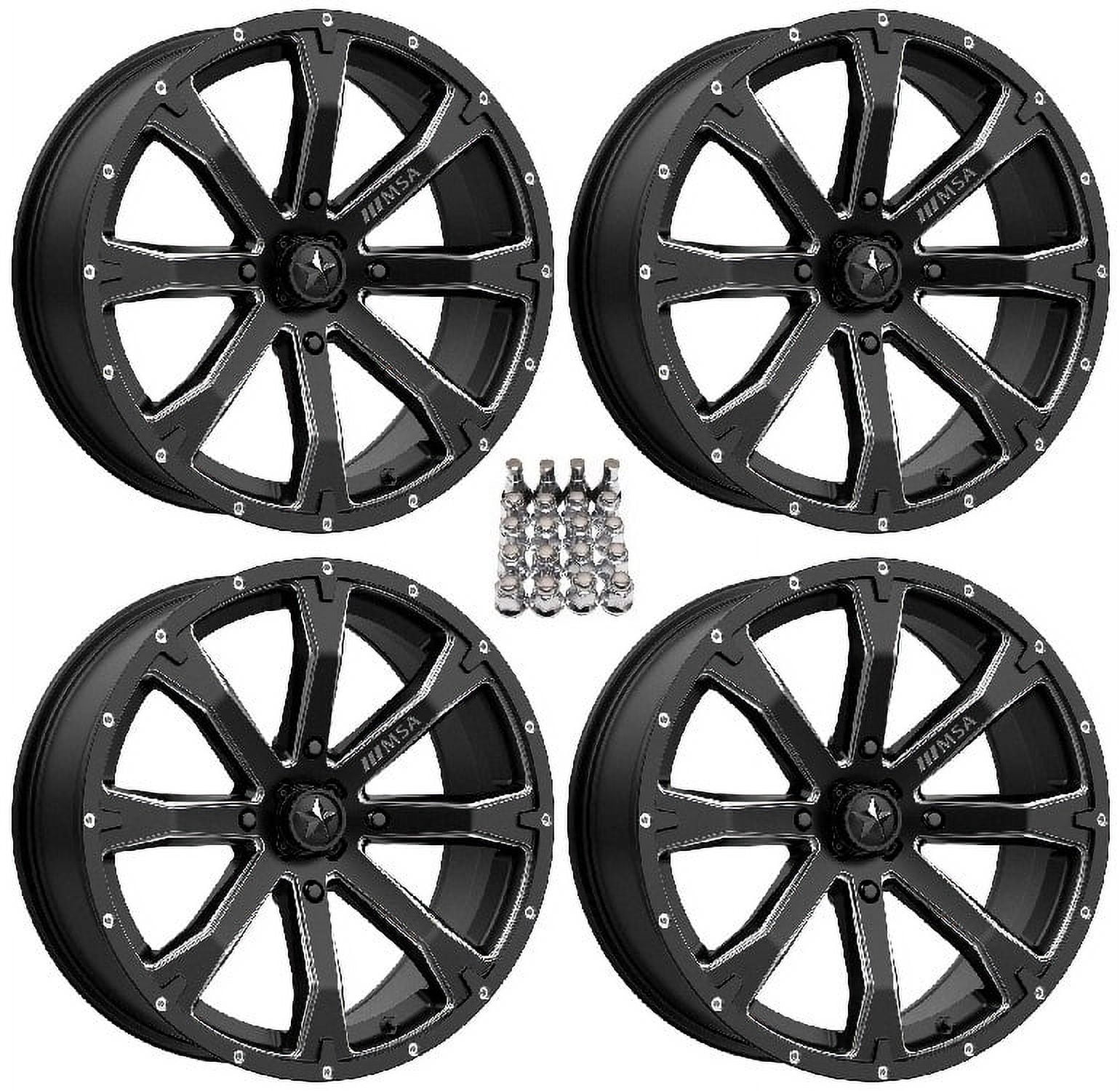 Msa Razorback Rims MSA M42 Bounty ATV Wheels/Rims Satin Black 20