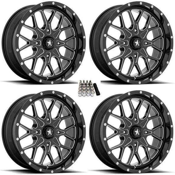 MSA M45 Portal 18" UTV Wheels/Rims Milled Polaris RZR 1000 XP / Ranger XP 900/1000