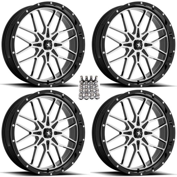 MSA M45 Portal 24" ATV Wheels/Rims Machined Sportsman RZR Ranger