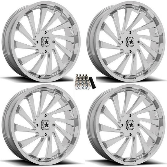 MSA M46 Blade 24" UTV Wheels/Rims Chrome Polaris RZR 1000 XP / Ranger XP 900/1000