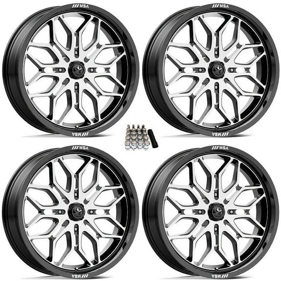 MSA M47 Sniper 18" Wheels/Rims Machined Polaris RZR 1000 XP / Ranger XP 900/1000