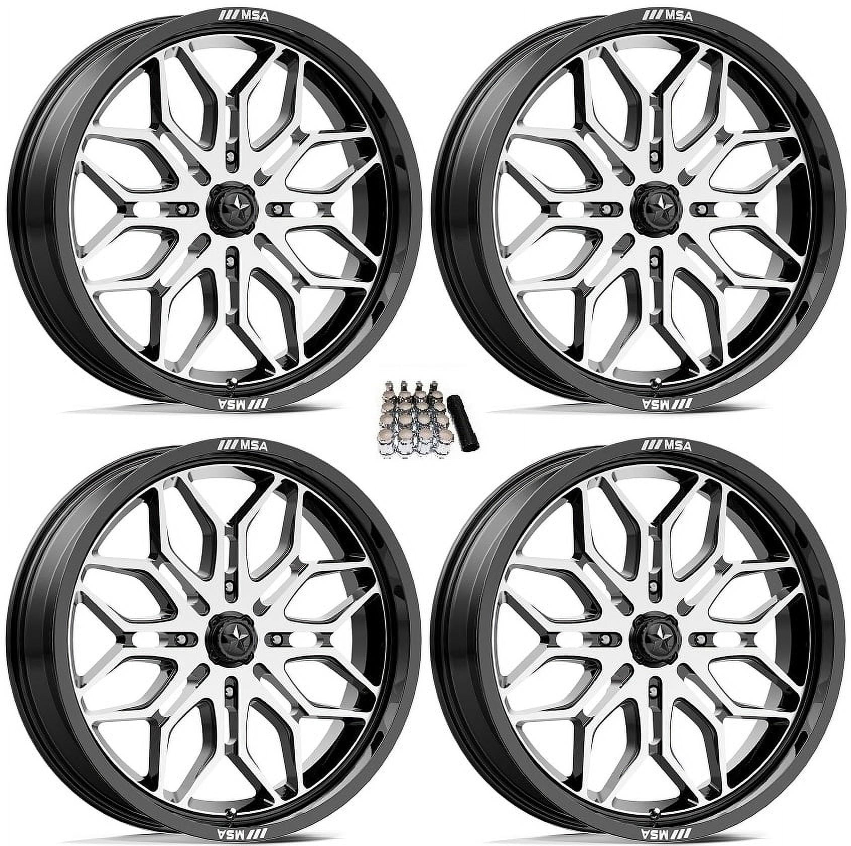 MSA M47 Sniper 24" Wheels/Rims Machined Polaris RZR 1000 XP / Ranger XP